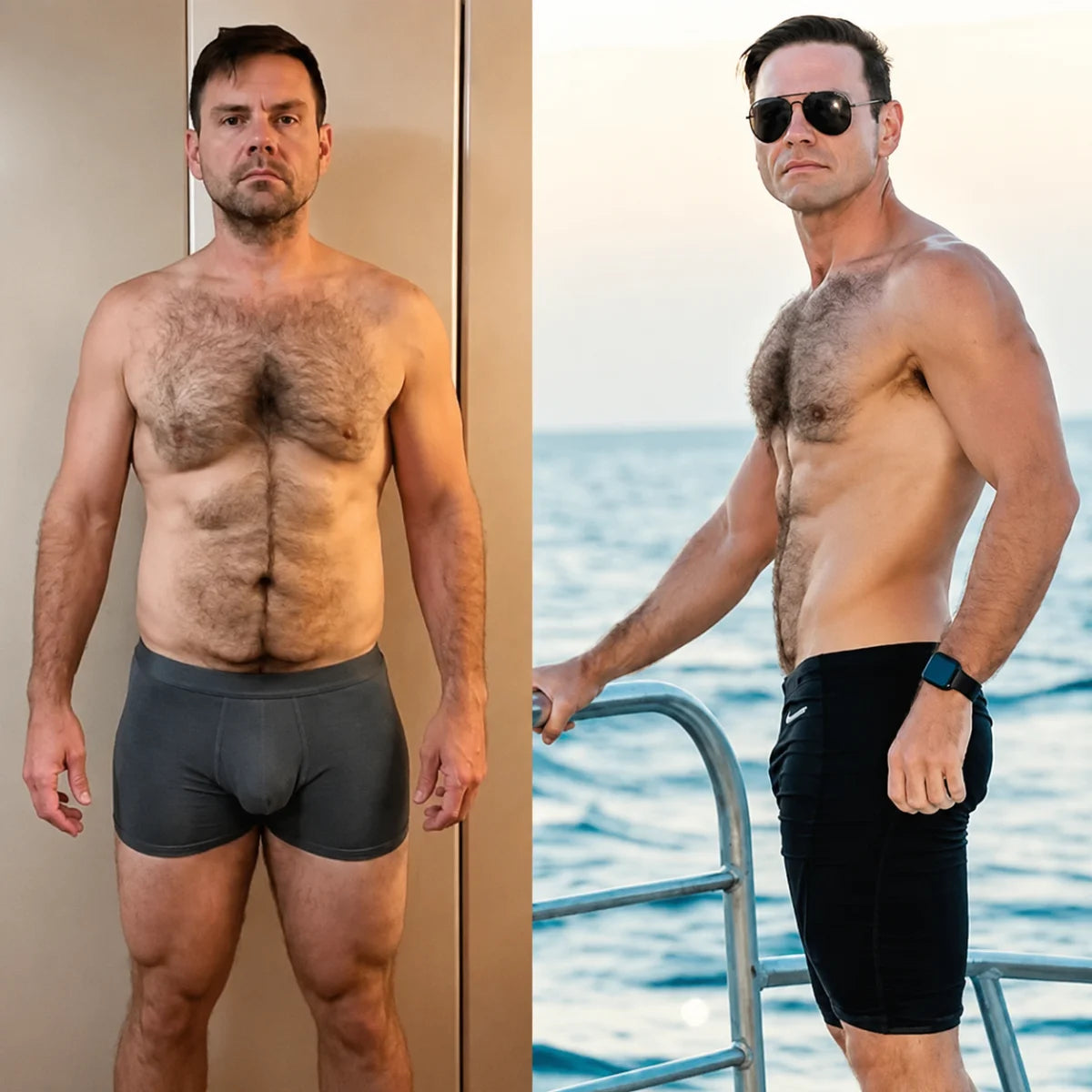 Jerrod before and after personal training transformation